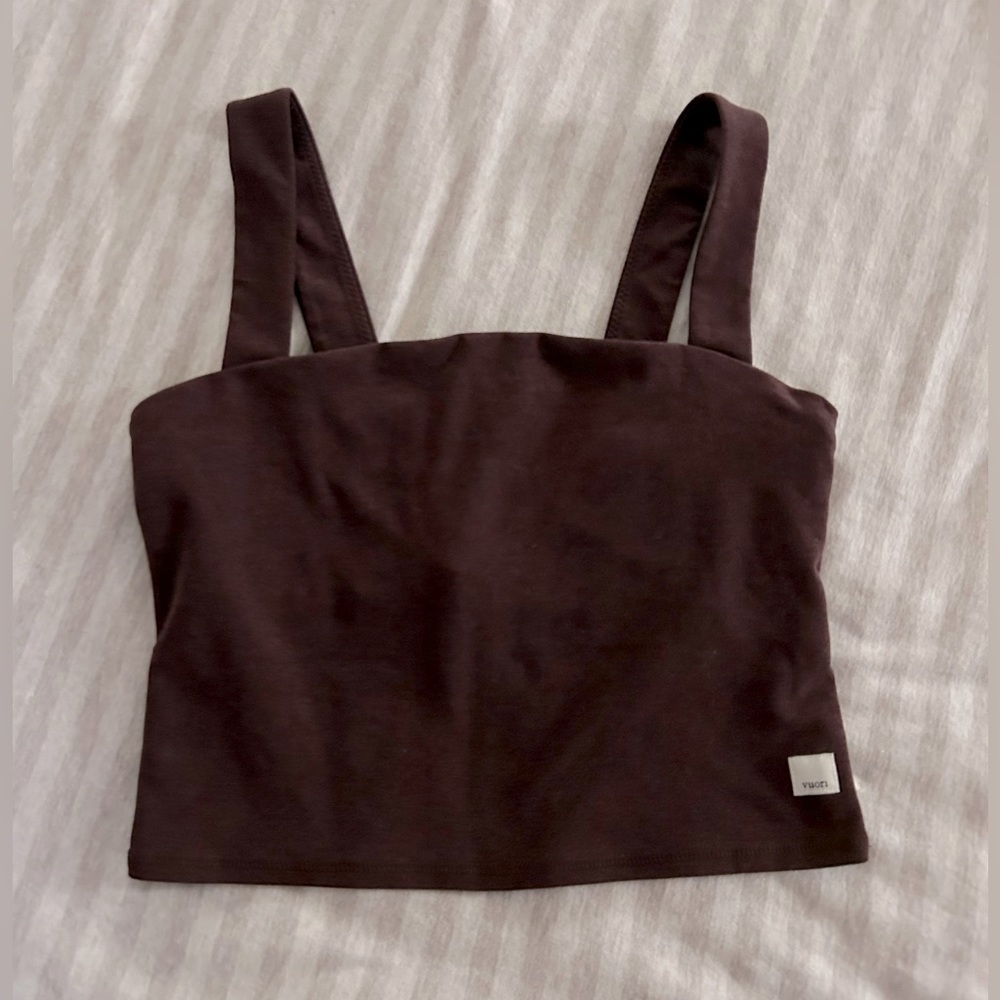 Vuori Elevation Square Neck Crop Tank Maroon